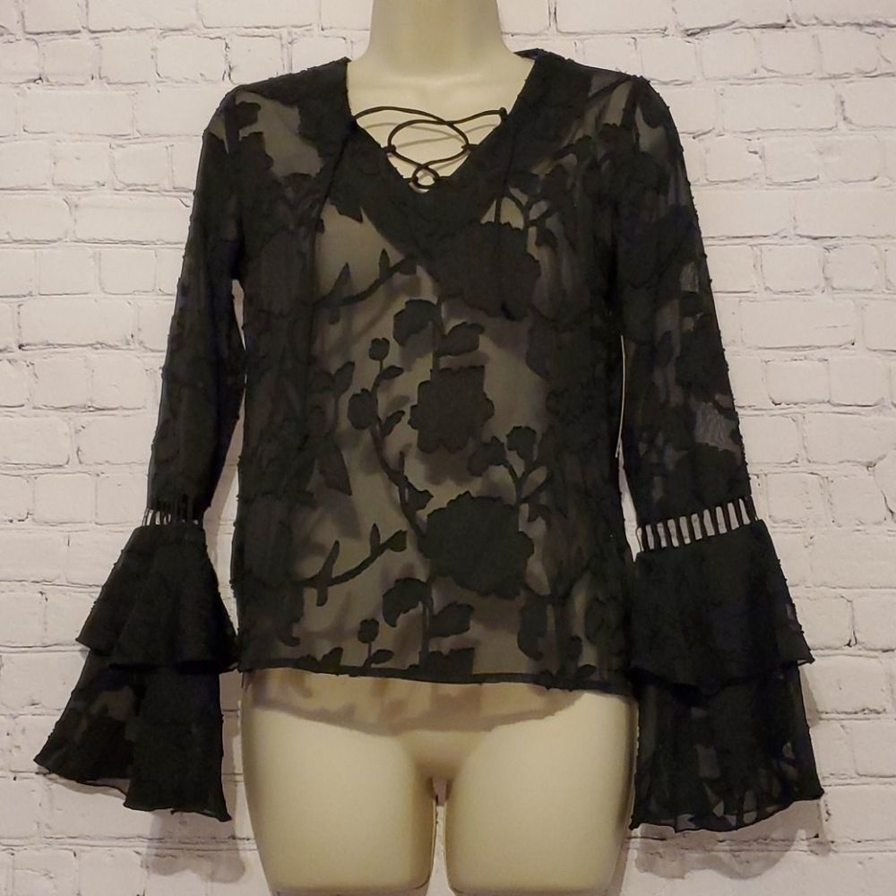 Sheer Black Blouse
